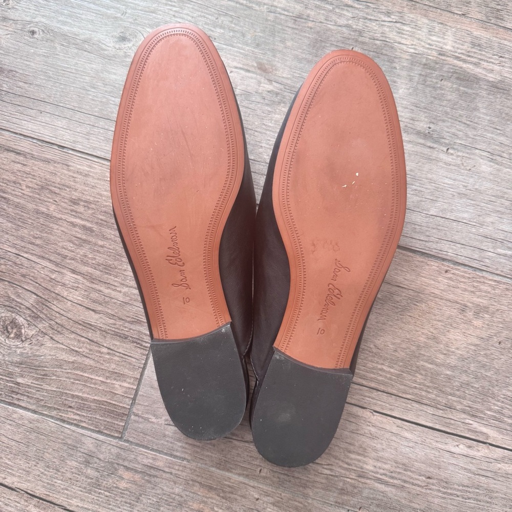 Sam Edelman Black Leather Mules with Gold Accent - Picture 2 of 2